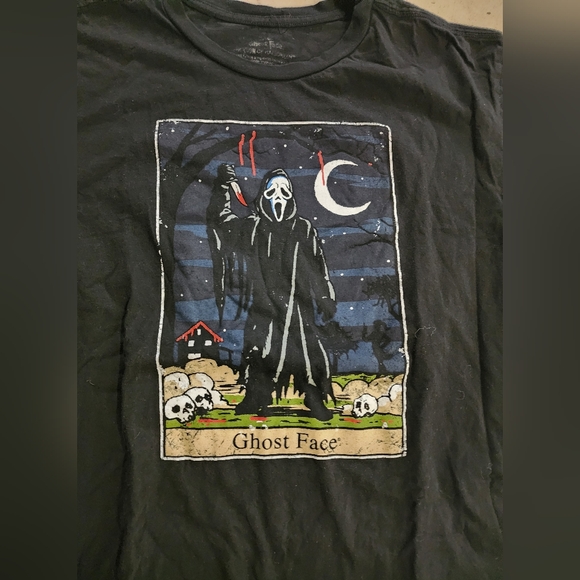 Horror Scream Ghost Face Card Adult Mens T-Shirt Size Medium/Large - Picture 2 of 4